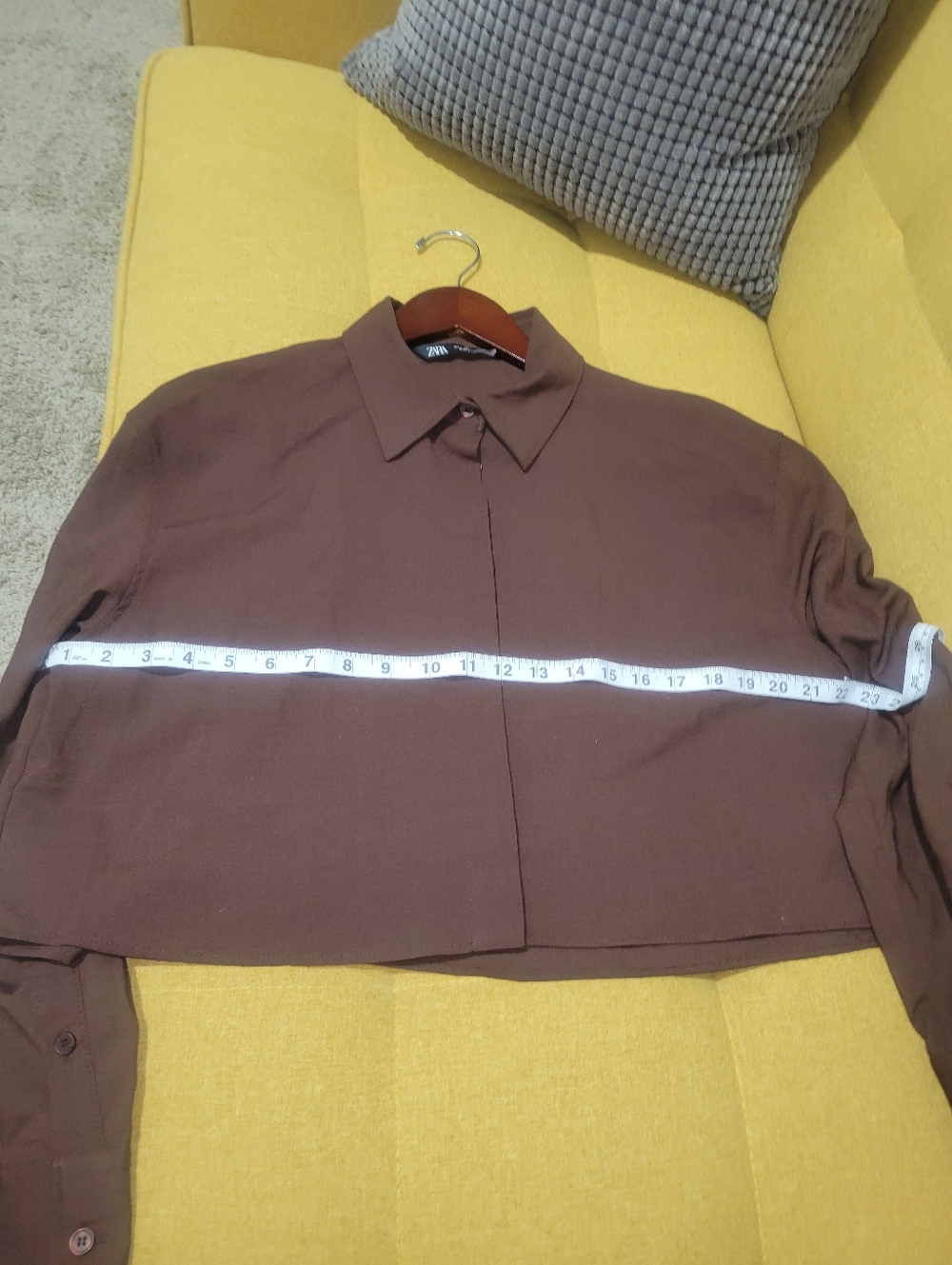 **ZARA**Women's Brown Cropped Top - Picture 7 of 7